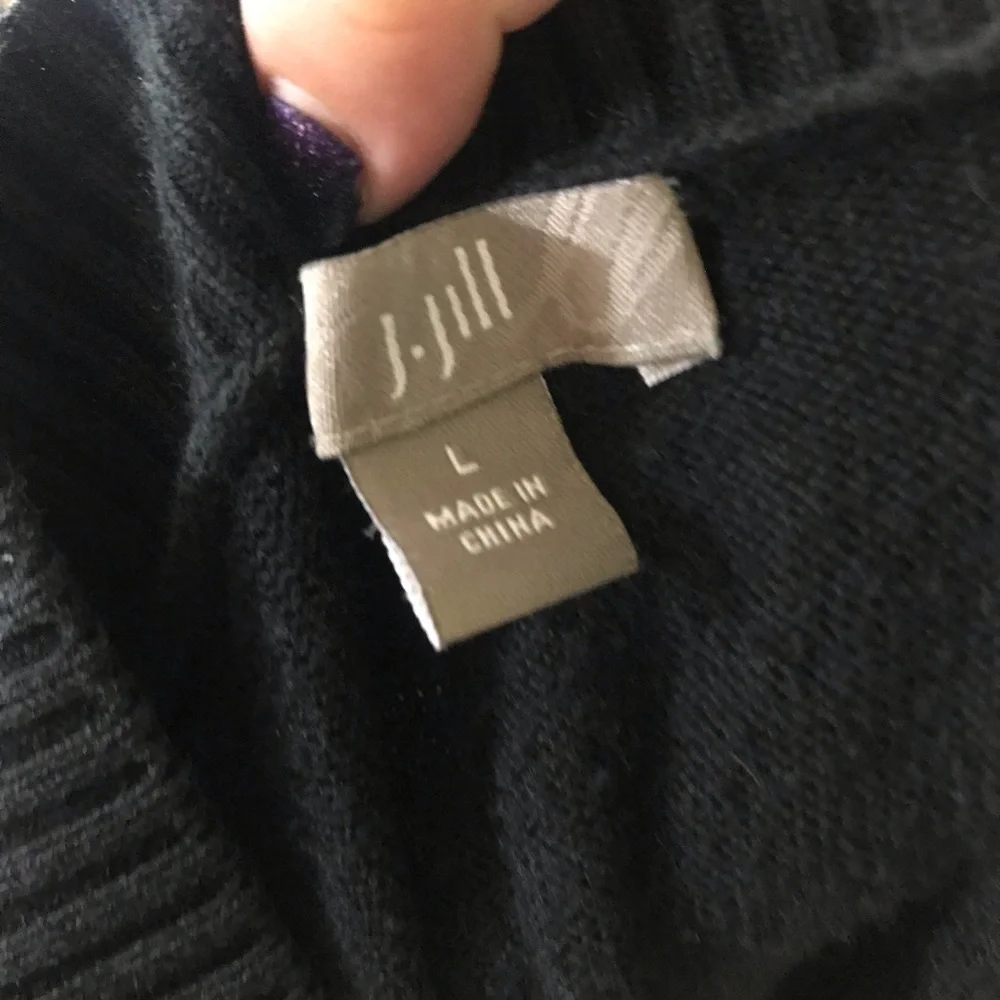J. Jill Large Black Long Sweater - Picture 6 of 8